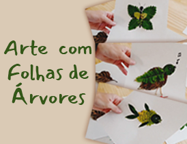 Arte com folhas de árvores